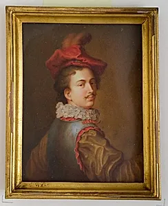 Herre med rød baret by Daniel Gardelle