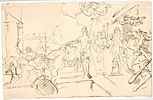 Hertug Christian Albrecht af Gottorp som kunstens og videnskabens beskytter by Jürgen Ovens