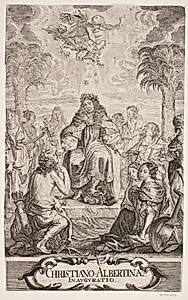 Hertug Christian Albrecht hyldes af Apollo og de ni muser