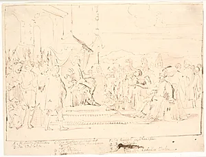 Hertug Frederik III af Gottorp modtager 11. august 1639 et persisk gesandtskab. by Jürgen Ovens