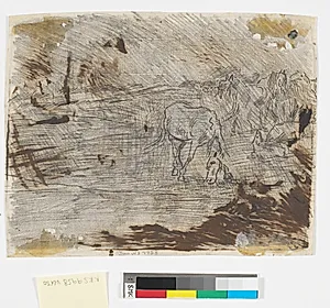 Hest på "Kirkegården", Saltholm by Theodor Philipsen