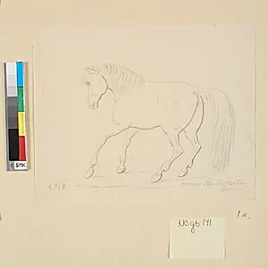 Hest, vendt mod venstre by Johan Thomas Lundbye