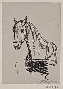 Hesteforkroppen alene fra forige blad by Wilhelm Marstrand