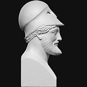 Hjelmklædt kriger, Miltiades by Ubekendt