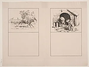 Hjorten; Hundehvalpen by Adolph Kittendorff