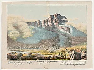 ""Hjortetakken", seet fra Dalen ved Kobbefjorden Grönland" by Lars Møller