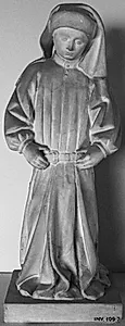 Hofmand med kniv. Johan den Uforfærdede og Margaret af Bayerns sarkofag, figur nr. 66 by Ubekendt