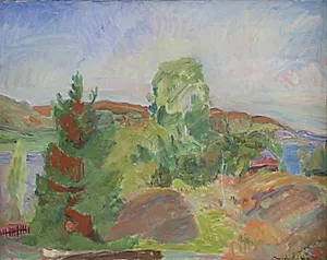 Højsommer. Landskab by Thorvald Erichsen