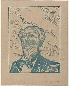 Holger Drachmann by Edvard Munch