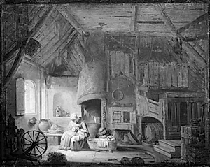 Hollandsk bondestue by Pieter Hermansz Verelst