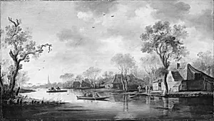 Hollandsk flodlandskab by Pieter de Neyn