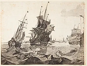 Hollandske orlogsfartøjer by Ludolf Bakhuizen
