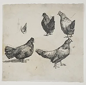 Høns by Carl Bloch