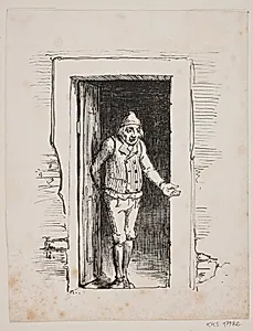 Hønsene fodres by Wilhelm Marstrand