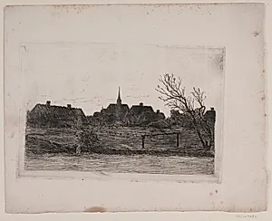 Hornbæk kirke, sommeraften by Carl Locher