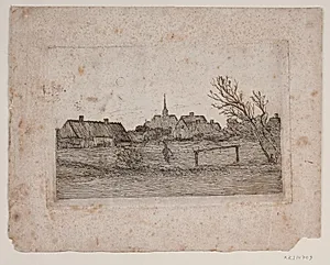 Hornbæk kirke, sommeraften by Carl Locher