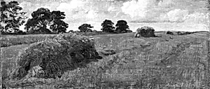 Høstlandskab med korntraver by P.C. Skovgaard