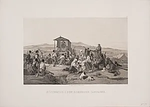 Høstmesse i den romerske campagne by Adolph Kittendorff