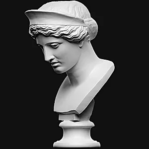 Hoved fra statuen Hera Barberini by Ubekendt