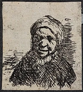 Hovedet af en bondekone by Ubekendt