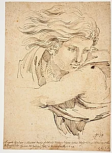Hovedet af en engel, efter Raphael