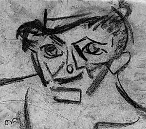 Hovedet af en klovn (?) by Emile Othon Friesz