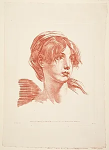 Hovedet af en surmulende pige (Tête de jeune fille bondeuse)