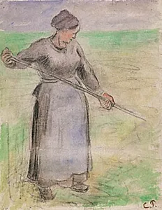 Høvenderske by Camille Pissarro