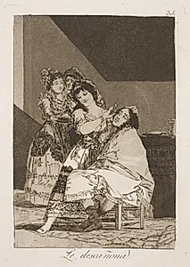 Hun flår ham by Francisco de Goya