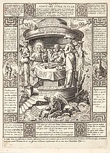 Huset bygget på klippen by Hendrick Goltzius