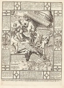 Huset bygget på sandet by Hendrick Goltzius