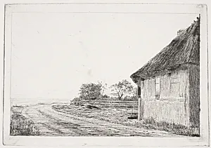 Huset og haven ved havet by Carl Bloch