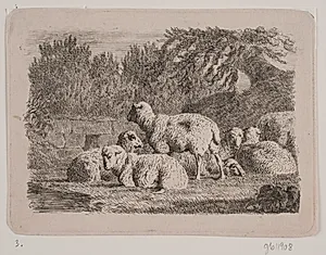 Hvilende får by Carl Frederik Bartsch