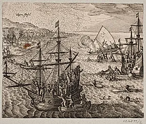 Hvordan de vilde folk besejredes by Matthäus Merian (I)