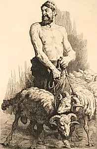 Hyrden med vædderne by Frans Schwartz
