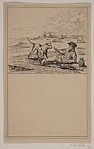 Hyrden og hunden. Nr. 7 i Chr. Winther og M. Rørbye, "25 Billeder for små børn" by Adolph Kittendorff