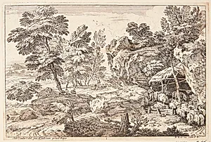 Hyrder med får og køer by Adriaen van der Kabel