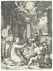 Hyrdernes tilbedelse by Hendrick Goltzius