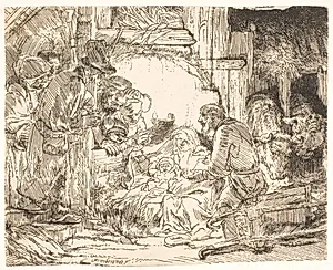 Hyrdernes tilbedelse by Rembrandt van Rijn