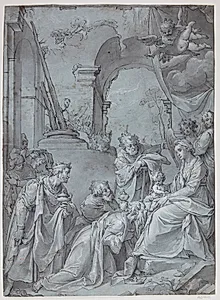 Hyrdernes tilbedelse by Bartholomeus Spranger