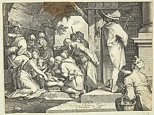 Hyrdernes tilbedelse by Jacob Matham