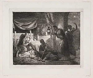 Hyrdernes tilbedelse by Carl Bloch