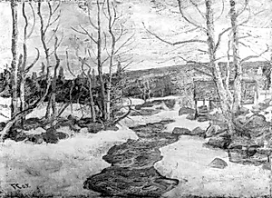 I april, Lillehammer by Frederik Collett