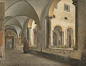 I franciskanerklosteret Santa Maria in Aracoeli i Rom by C.W. Eckersberg