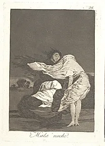 I nattens mørke by Francisco de Goya