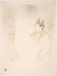 Ida Heath au Bar by Henri de Toulouse-Lautrec