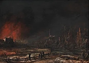 Ildebrand en vinternat by Aert van der Neer