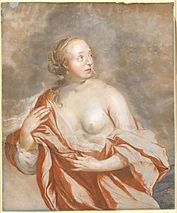 Ilende kvinde, halvfigur