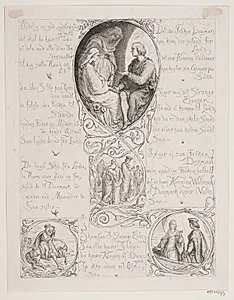 Illustration nr. 4 til "Visen om Dronning Dagmars ankomst til Danmark" by Lorenz Frølich