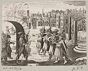 Illustration til Adam Olearius, “Persianischer Rosenthal von einem Sinnreichen Poeten Schich Saadi […]”, Schleswig 1660 by J. Muller
